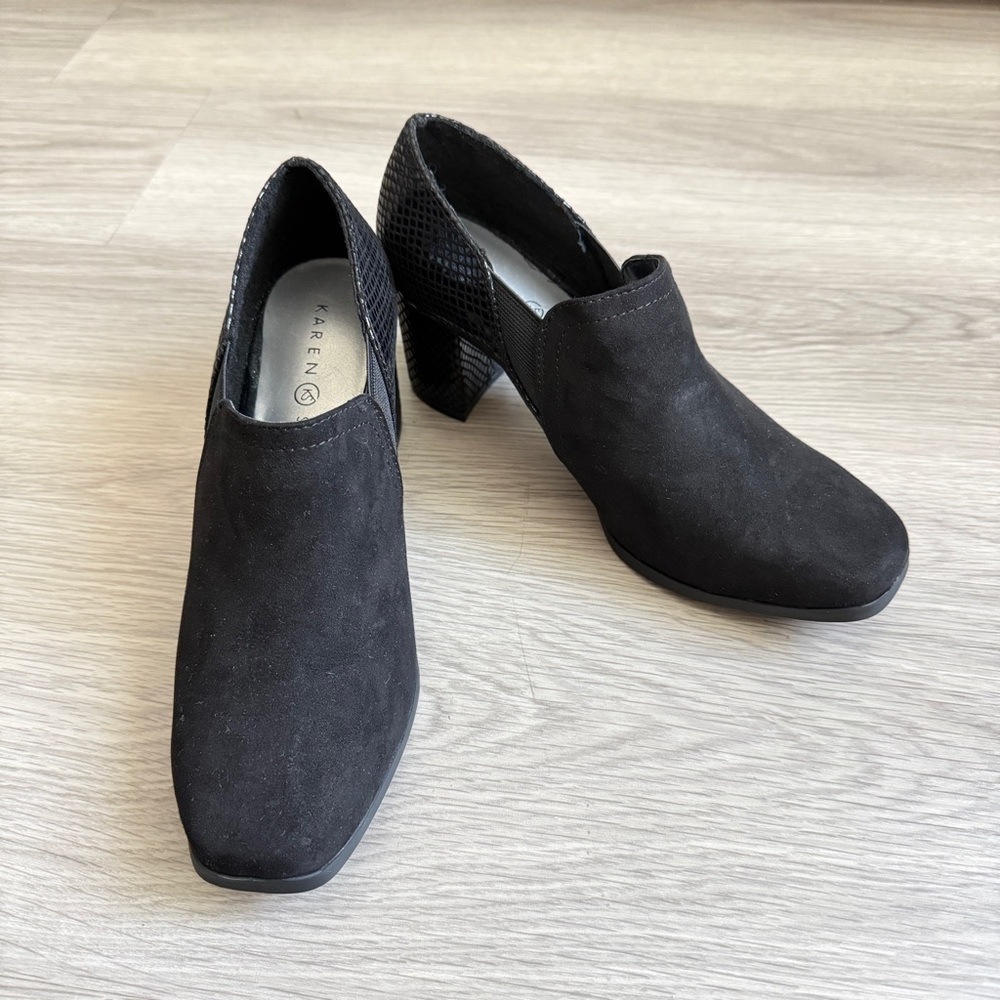 Karen Scott Tillen Black Block Heel Pumps Size 7